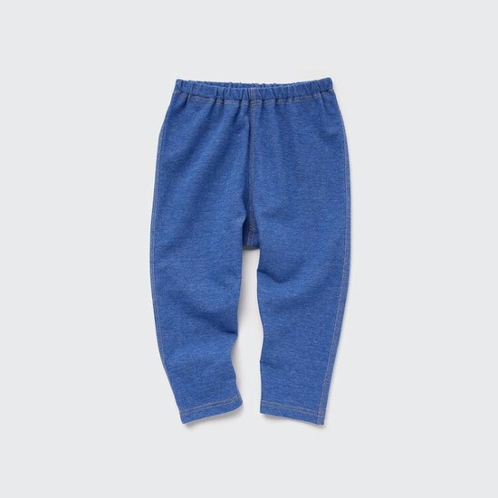 Uniqlo Denim-like Relaxed Leginy Pre Babatka Modre | KYLNQM-754
