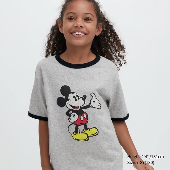 Uniqlo Disney Beyond Time Ut Grafika Tricko Detske Siva | VCNZYK-592