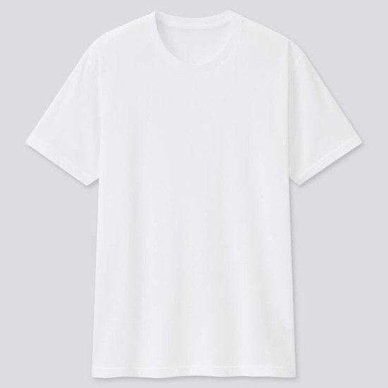 Uniqlo Dry Crew Neck (2021 Season) Tricko Panske Biele | RPSKGY-593