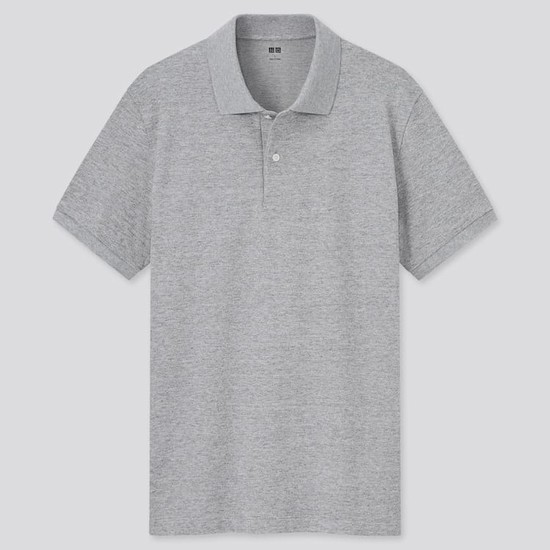 Uniqlo Dry Piqué (2021 Season) Polokosele Panske Siva | HJEKWN-401