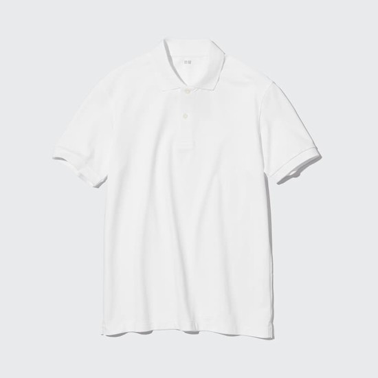 Uniqlo Dry Piqué Polokosele Panske Biele | NPHBOD-582