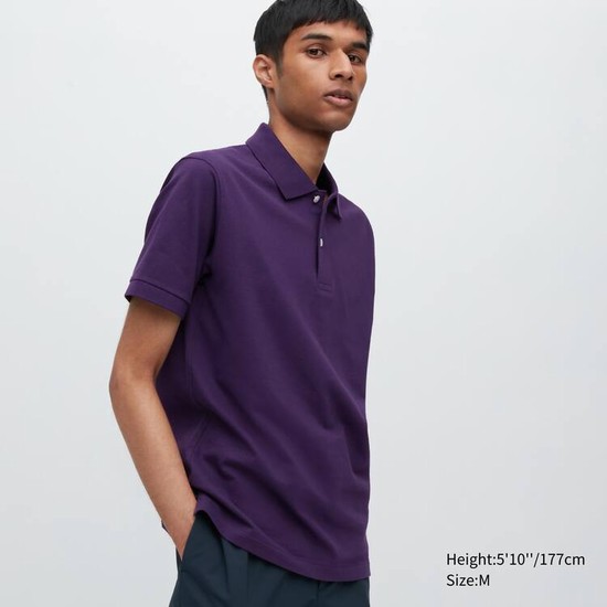 Uniqlo Dry Piqué Polokosele Panske Nachový | IPDQHF-718