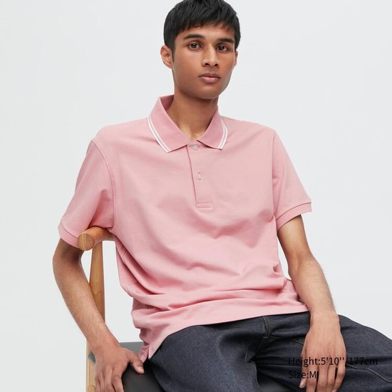 Uniqlo Dry Piqué Polokosele Panske Ruzove | KPOIRY-159