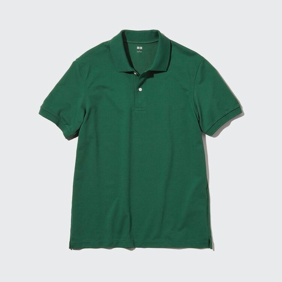 Uniqlo Dry Piqué Polokosele Panske Zelene | GAHSNM-053