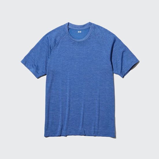 Uniqlo Dry-ex Crew Neck Tricko Panske Modre | YPNOIS-718