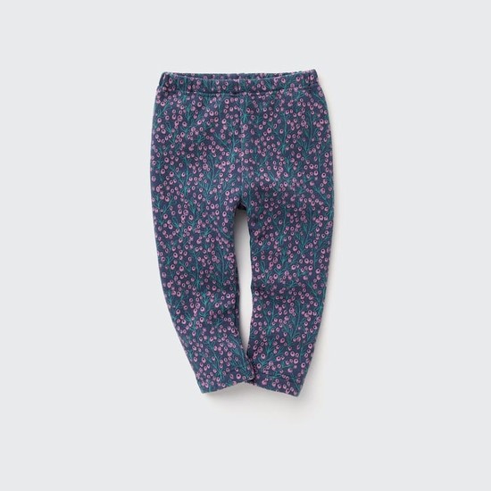 Uniqlo Fleece Berry Print Leginy Pre Babatka Modre | OXERGL-916