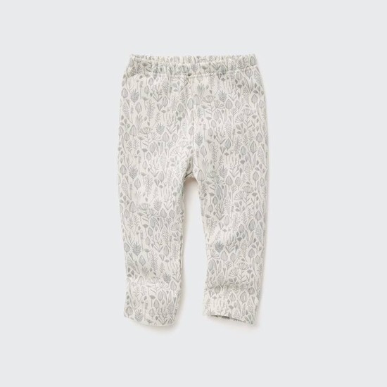 Uniqlo Fleece Flower Print Leginy Pre Babatka Biele | RLWFSN-659