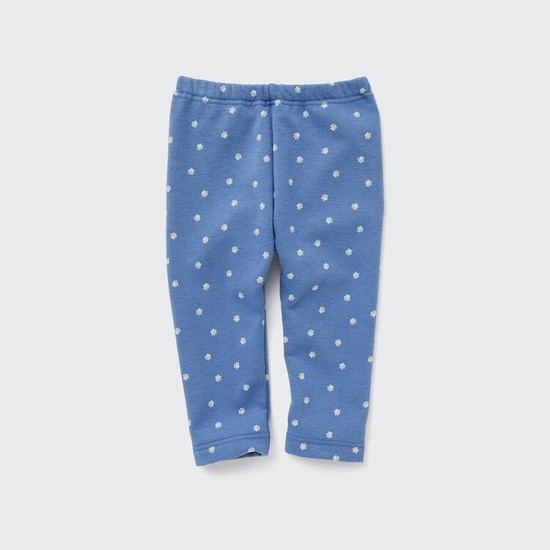 Uniqlo Fleece Footprint Leginy Pre Babatka Modre | MSZUKL-872
