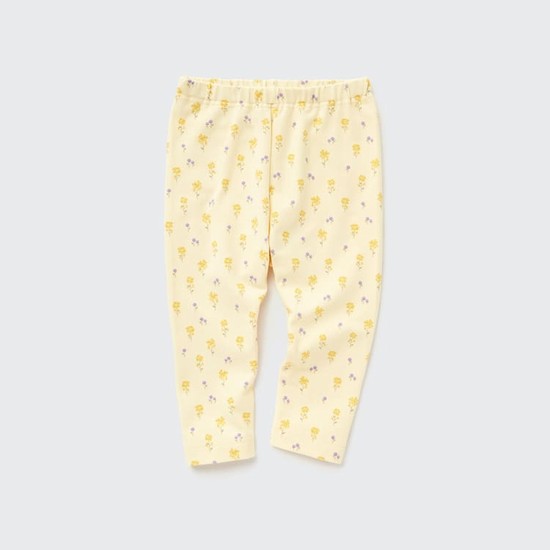 Uniqlo Flower Print Leginy Pre Babatka Žlté | DIMYKC-740
