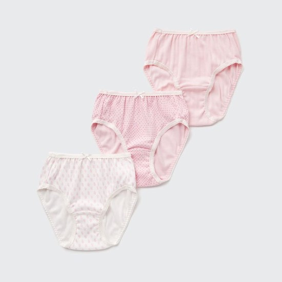 Uniqlo Flower Print (Three Pairs) Spodne Pradlo Detske Ruzove | YWABTK-749