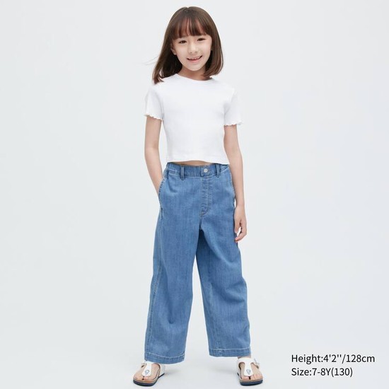 Uniqlo Girlsgy Džínsy Detske Modre | FNZIXL-073