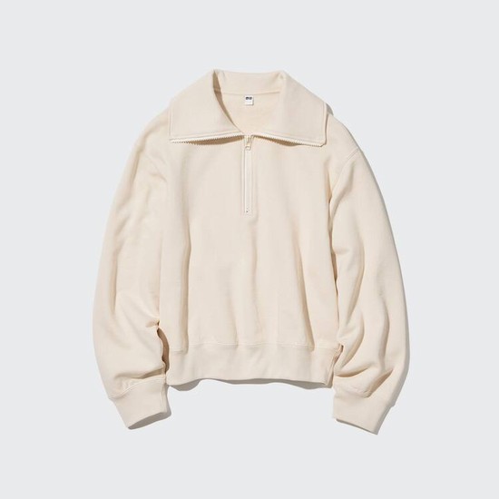 Uniqlo Half-zipped Mikiny Damske Biele | UKNQCG-164