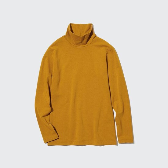Uniqlo Heattech Extra Warm Bavlnene Turtleneck Long Sleeved Thermal Topy Damske Žlté | AEQUWY-875