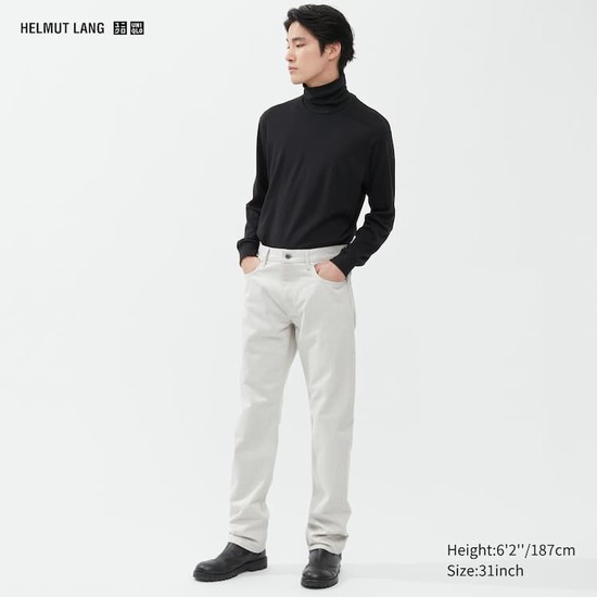 Uniqlo Helmut Lang Klasické Cut Džínsy Panske Biele | PUBXHD-869