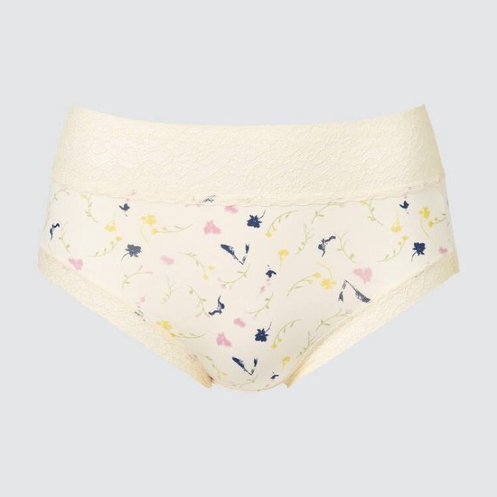 Uniqlo High Rise Flower Print Spodne Pradlo Damske Béžové | MSZWOG-385