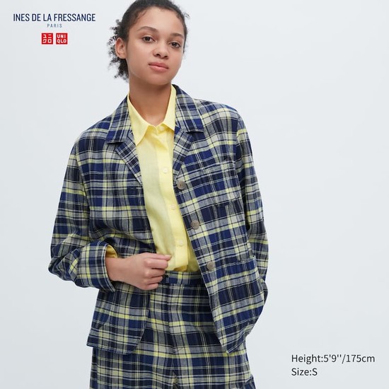 Uniqlo Ines De La Fressange Linen Bavlnene Blend Coverall Bundy Damske Modre | HLJPTC-609
