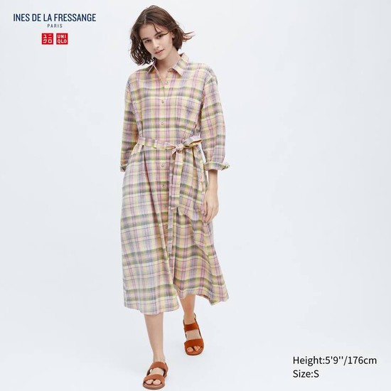Uniqlo Ines De La Fressange Linen Bavlnene Blended Saty Damske Ruzove | UJCFDB-984