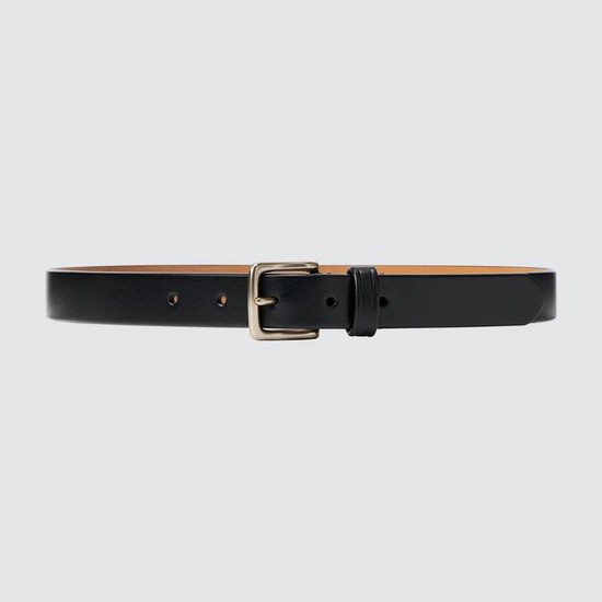 Uniqlo Italian Saddle Kozene Opasky Panske Čierne | SZGKOR-018