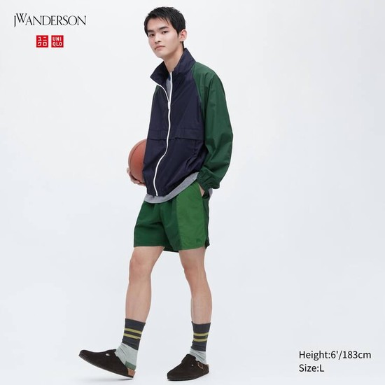 Uniqlo Jw Anderson Colour Block Active Utility Sortky Panske Zelene | UWYXFC-691