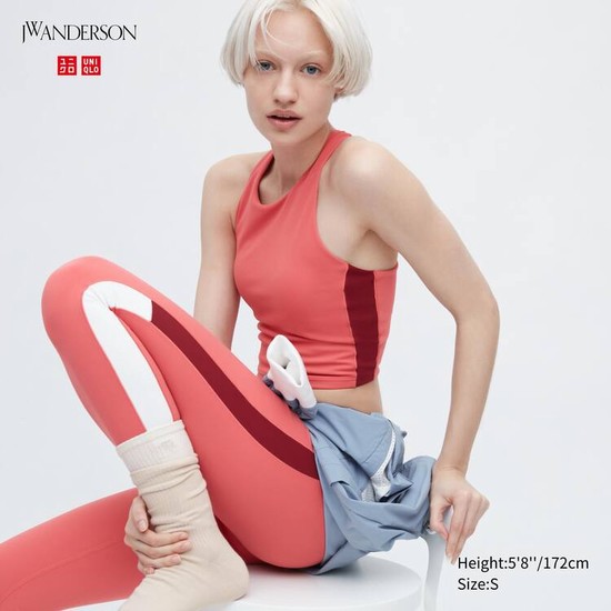 Uniqlo Jw Anderson Cropped Fit Bez Rukavov Topy Damske Ruzove | PDQJUG-720