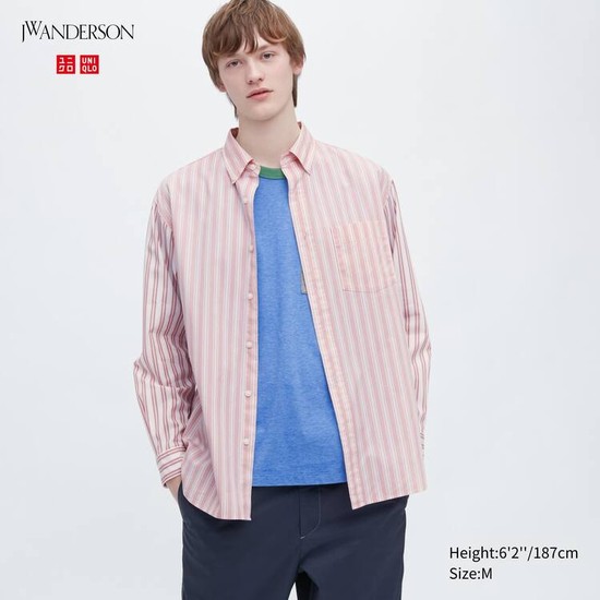 Uniqlo Jw Anderson Oversized Kosele Panske Ruzove | BOLURH-403