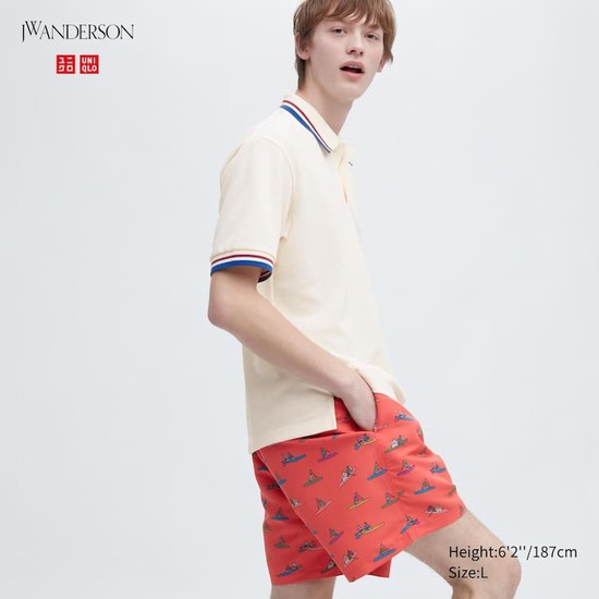 Uniqlo Jw Anderson Rowing Print Active Utility Sortky Panske Červené | GIZPHR-014
