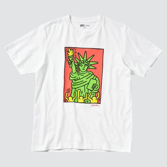 Uniqlo Keith Haring Ut Grafika Tricko Panske Biele | WTDFHR-594