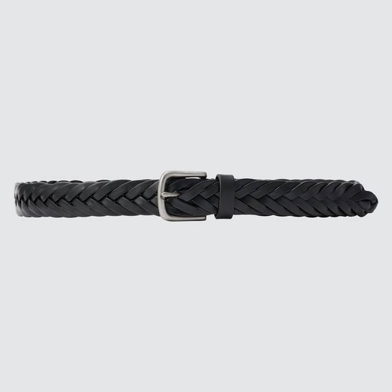 Uniqlo Kozene Mesh Opasky Panske Čierne | OMXWFY-483