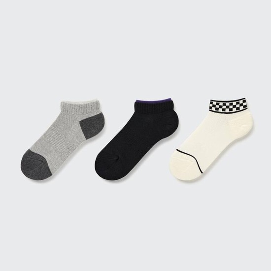 Uniqlo Layered Kratke (Three Pairs) Ponozky Detske Siva Čierne Béžové | QXDFVN-752