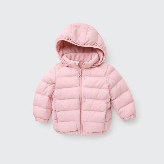 Uniqlo Light Warm Polstrované Washable Zipped Parka Pre Babatka Ruzove | AWTINK-805