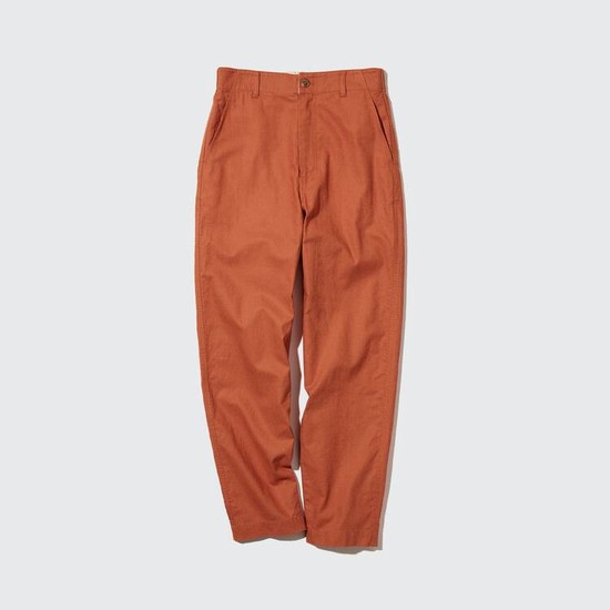 Uniqlo Linen Bavlnene Blend Tapered Nohavice Damske Oranžové | DUISRQ-452