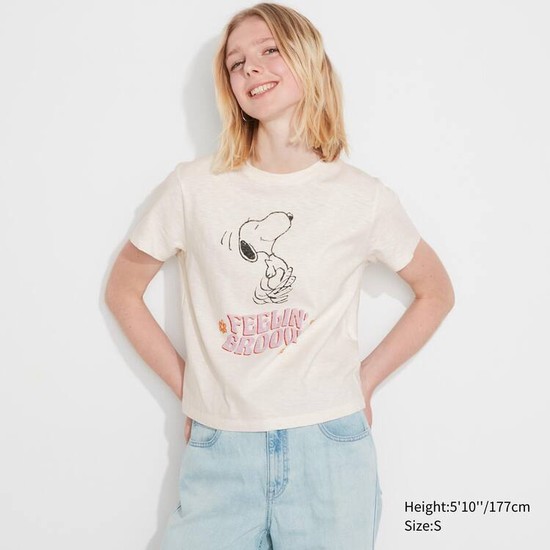 Uniqlo Love Sunshine & Peanuts Ut Grafika Tricko Damske Biele | AEZCPK-427