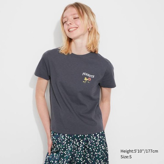 Uniqlo Love Sunshine & Peanuts Ut Grafika Tricko Damske Tmavo Siva | AOQUNR-720