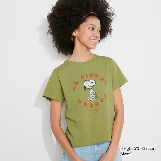 Uniqlo Love Sunshine & Peanuts Ut Grafika Tricko Damske Zelene | RVOFTE-913