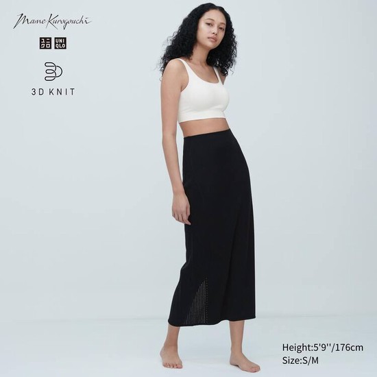 Uniqlo Mame Kurogouchi 3d Knit Seamless Sukne Damske Čierne | SZVJNT-496
