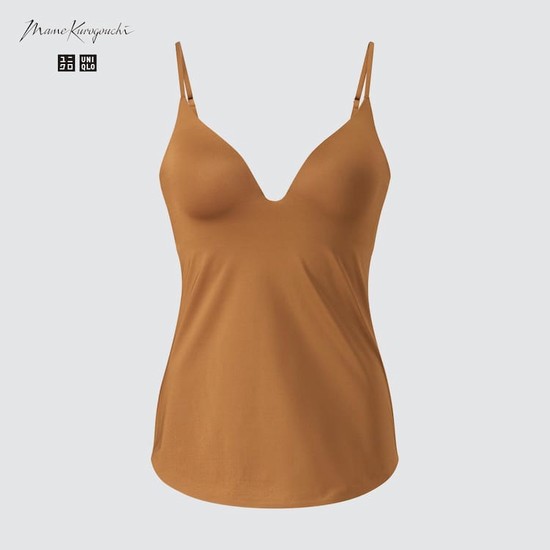 Uniqlo Mame Kurogouchi Airism Plunge Camisole Vesty Damske Hnede | CQYXGH-751