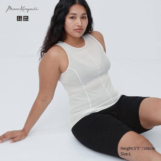 Uniqlo Mame Kurogouchi Sheer Bez Rukavov Topy Damske Biele | GMTORK-253