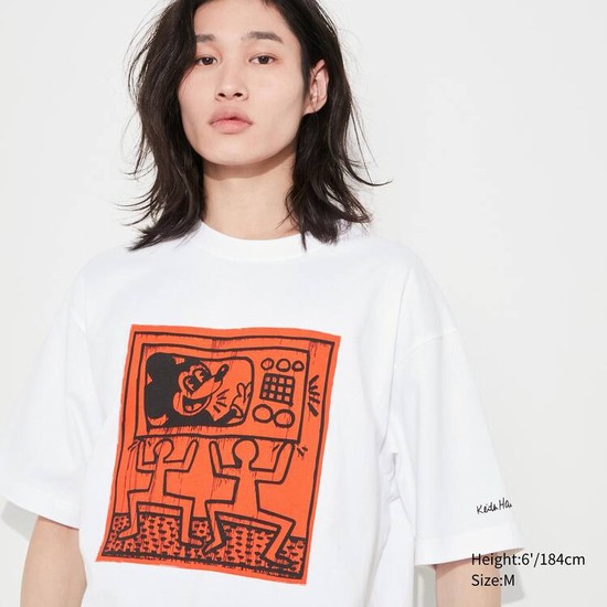 Uniqlo Mickey X Keith Haring Ut Grafika Tricko Panske Biele | CVNLMI-917