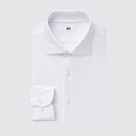 Uniqlo Non-iron Jersey Regular Fit (Semi-cutaway Collar) Kosele Panske Biele | BUIMQZ-450