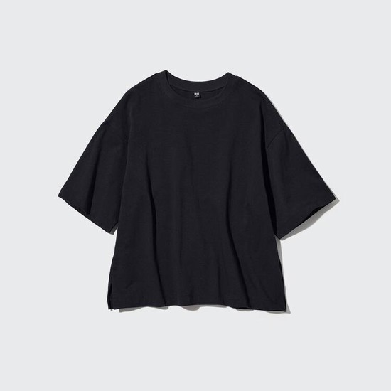 Uniqlo Oversized Half Sleeve Loungewear Damske Čierne | BTKIUH-514