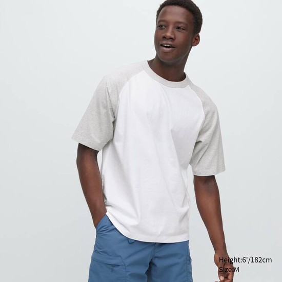 Uniqlo Oversized Raglan Half Sleeved Tricko Panske Siva | VQFWMD-710