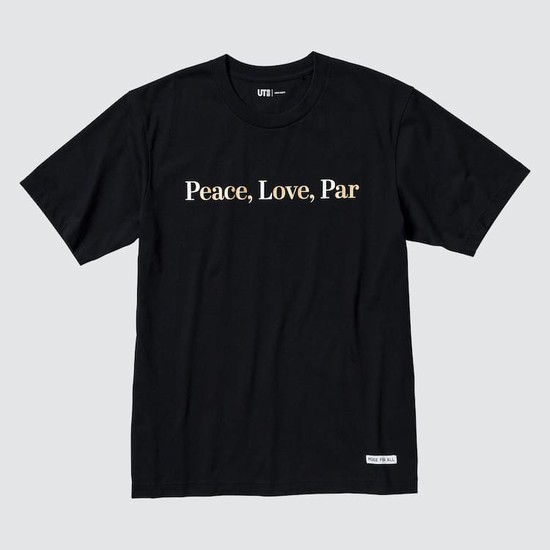 Uniqlo Peace For All Ut Grafika (Adam Scott) Tricko Panske Čierne | ETLFSD-640