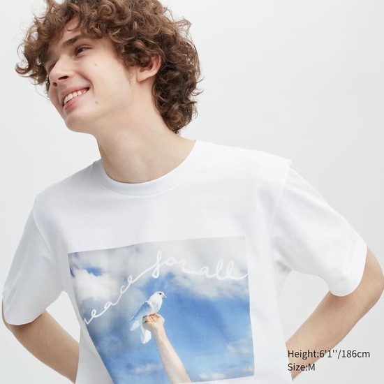 Uniqlo Peace For All Ut Grafika (Cristina De Middel) Tricko Panske Biele | JSLYOW-638