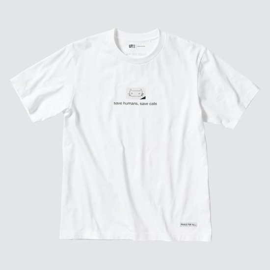 Uniqlo Peace For All Ut Grafika (Haruki Murakami) Tricko Panske Biele | KLYCEV-235
