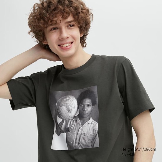 Uniqlo Peace For All Ut Grafika (Jean-michel Basquiat And Christopher Makos) Tricko Panske Tmavo Siva | YGVKFT-601