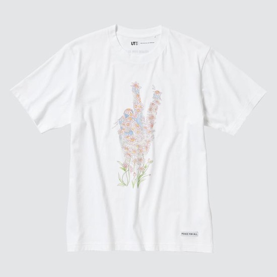Uniqlo Peace For All Ut Grafika (Jonathan Anderson) Tricko Panske Biele | TOJWXE-238