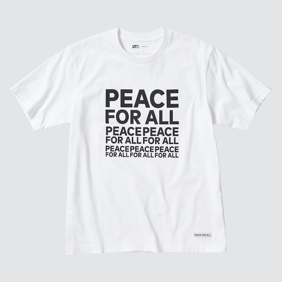 Uniqlo Peace For All Ut Grafika (Kashiwa Sato) Tricko Panske Biele | TMRKJL-360
