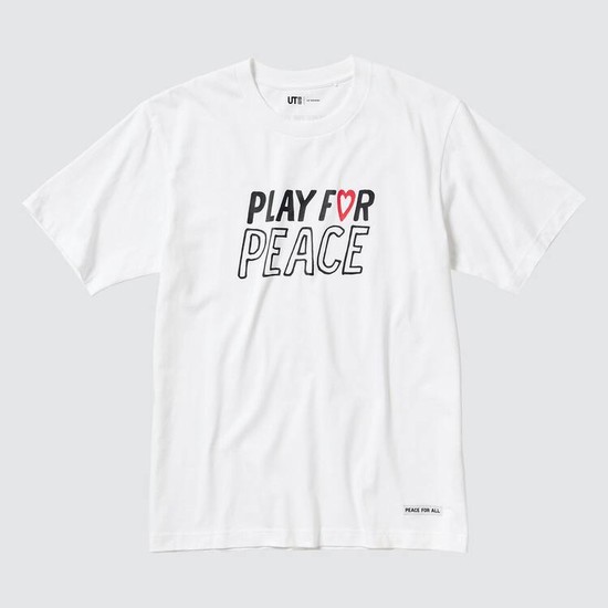 Uniqlo Peace For All Ut Grafika (Kei Nishikori) Tricko Damske Biele | SEAMON-629