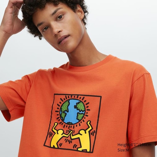 Uniqlo Peace For All Ut Grafika (Keith Haring) Tricko Panske Oranžové | VYPELB-420