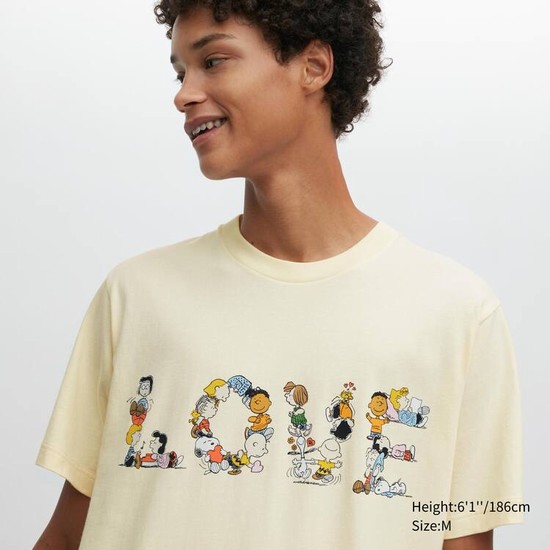 Uniqlo Peace For All Ut Grafika (Peanuts) Tricko Panske Žlté | JTILDC-841